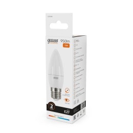 Лампа светодиодная Elementary 12Вт свеча 3000К тепл. бел. E27 950лм GAUSS 30212