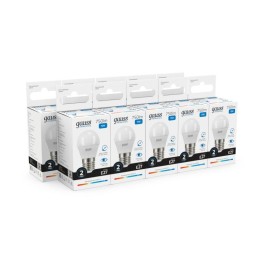 Лампа светодиодная Elementary 10Вт P45 шар 6500К холод. бел. E27 750лм GAUSS 53230