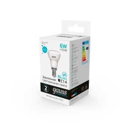 Лампа светодиодная Elementary 6Вт R50 рефлектор 4100К нейтр. бел. E14 450лм GAUSS 63126