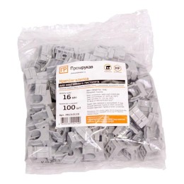 Держатель для труб (клипса) d16мм для монтажного пистолета в п/э сер. Промрукав PR13.0119