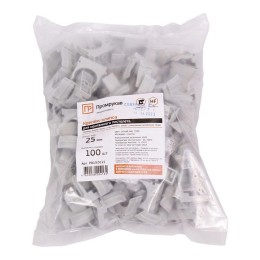 Держатель для труб (клипса) d25мм для монтажного пистолета в п/э сер. Промрукав PR13.0121