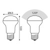 Лампа светодиодная Elementary 8Вт R63 рефлектор 3000К тепл. бел. E27 650лм GAUSS 63218
