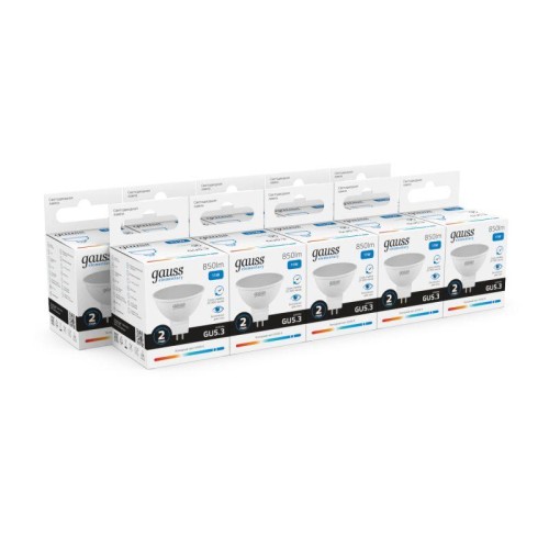 Лампа светодиодная Elementary 11Вт MR16 софит 6500К холод. бел. GU5.3 850лм GAUSS 13531