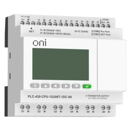 Модуль ЦПУ ПЛК 430 4 DI 6 UI (0-10В/DI) 2 UI (0-10В/0-20мА/DI) 6 TO 24В DC с Ethernet портом с экран