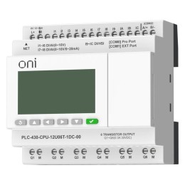 Модуль ЦПУ ПЛК 430 4 DI 6 UI (0-10В/DI) 2 UI (0-10В/0-20мА/DI) 6 TO 24В DC с Ethernet портом с экран