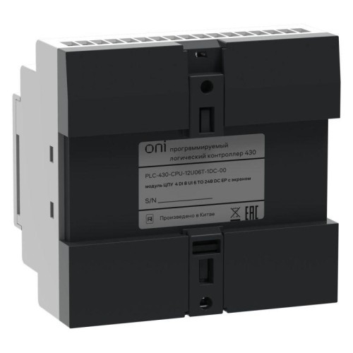 Модуль ЦПУ ПЛК 430 4 DI 6 UI (0-10В/DI) 2 UI (0-10В/0-20мА/DI) 6 TO 24В DC с Ethernet портом с экран