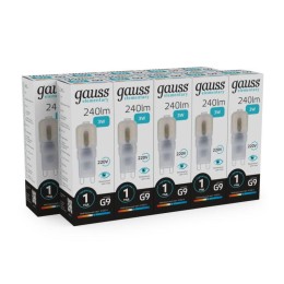 Лампа светодиодная Elementary 3Вт капсульная 4100К нейтр. бел. G4 240лм пластик GAUSS 14923