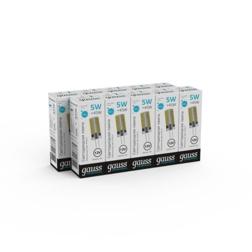 Лампа светодиодная Elementary 3Вт капсульная 4100К нейтр. бел. G4 250лм DC 12В GAUSS 18723