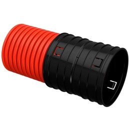 Труба гофрированная двустенная ПНД жесткая d200мм (дл.5.7м) ELASTA IEK ET-TG13-212-200-D57-K04