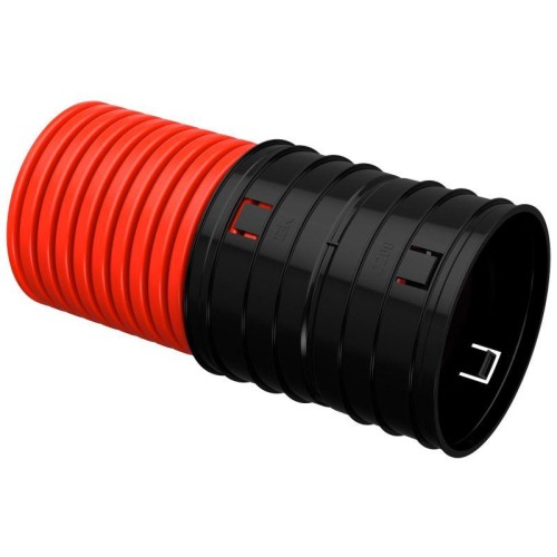 Труба гофрированная двустенная ПНД жесткая d200мм (дл.5.7м) ELASTA IEK ET-TG13-212-200-D57-K04
