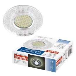 Светильник декоративный DLS-L154 GU5.3 GLASSY/CLEAR 3D GU5.3 встраив. доп. светодиод. подсветка 3Вт