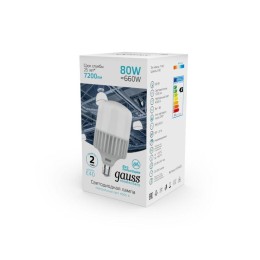 Лампа светодиодная Elementary 80Вт T140 цилиндр 4000К нейтр. бел. E40 7200лм GAUSS 63428