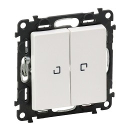 Переключатель 2-кл. СП Valena Life 10А IP20 250В 10AX с подсветкой с лицев. панелью механизм бел. Le