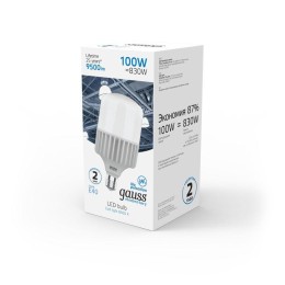 Лампа светодиодная Elementary 100Вт T160 цилиндр 6500К холод. бел. E40 9500лм GAUSS 63430