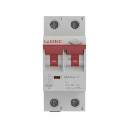 Выключатель автоматический дифференциального тока 2п (1P+N) C 63А 30мА тип A 6кА MDR63N YON MDR63N-1