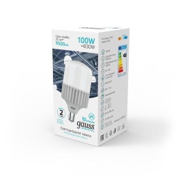 Лампа светодиодная Elementary 100Вт T160 цилиндр 4000К нейтр. бел. E40 9500лм GAUSS 63420