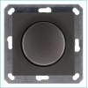 Светорегулятор поворотно-нажимной (диммер) LED 30-400Вт 1gang 2way механизм мокко Jasmart G4012Z