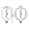 Лампа светодиодная филаментная Black Filament 5Вт V140 1800К тепл. бел. E27 200лм GAUSS 1009802105