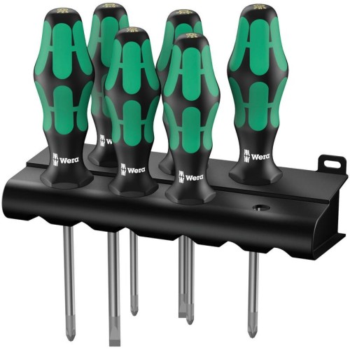 Набор отверток 335/350/355/6 Kraftform Plus Lasertip 6 предметов (PH 1х80/2х100; PZ 1х80/2х100; SL 0