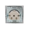 Розетка 1-м СП Mira 16А IP20 с заземл. с защ. крышкой со вставкой керамика сер. метал. LEZARD 701-10