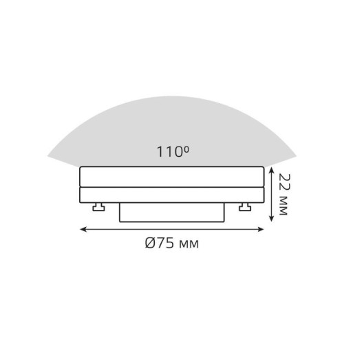 Лампа светодиодная Basic 11.5Вт таблетка 3000К тепл. бел. GX53 1095лм GAUSS 20849112