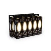 Лампа светодиодная филаментная Black Filament 9Вт свеча матовая 3000К тепл. бел. E14 590лм GAUSS 103