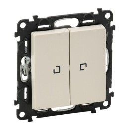 Переключатель 2-кл. СП Valena Life 10А IP20 250В 10AX с подсветкой с лицев. панелью механизм сл. кос