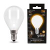 Лампа светодиодная филаментная Black Filament 9Вт P45 шар матовая 3000К тепл. бел. E14 590лм GAUSS 1
