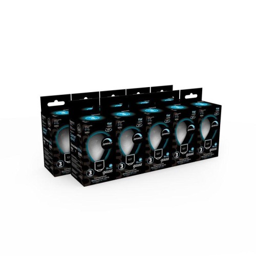 Лампа светодиодная филаментная Black Filament 9Вт P45 шар матовая 4100К нейтр. бел. E27 610лм диммир