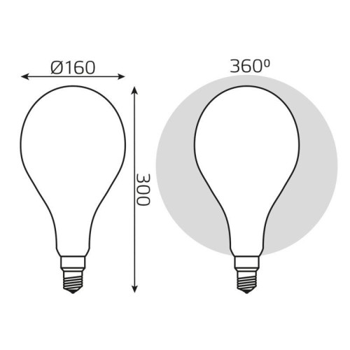 Лампа светодиодная филаментная Black Filament 10Вт A160 грушевидная матовая 4100К нейтр. бел. E27 89