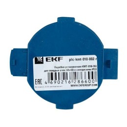 Коробка установочная КМТ-010-002 для твердых стен 68х42 с саморезами IP20 розн. стикер PROxima EKF p