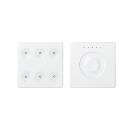 Комплект выключателя 6-кл. сенсорн. + регулятор KNX; RJ12 бел. Simon82 Sense 8400671-030