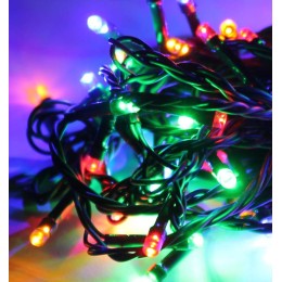 Гирлянда светодиодная 200LED провод 21.5м IP20 8 режимов мигания мультиколор Космос KOC_GIR200_RGB