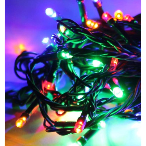 Гирлянда светодиодная 200LED провод 21.5м IP20 8 режимов мигания мультиколор Космос KOC_GIR200_RGB