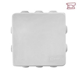 Коробка распределительная КМР-030-014 100х100х50 IP55 с крышкой для прямого монтажа 10 мембранных вв