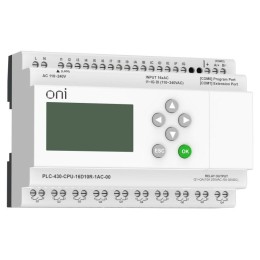 Модуль ЦПУ ПЛК 430 16 DI 10 RO 220В AC с Ethernet портом с экраном ONI PLC-430-CPU-16D10R-1AC-00