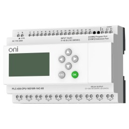 Модуль ЦПУ ПЛК 430 16 DI 10 RO 220В AC с Ethernet портом с экраном ONI PLC-430-CPU-16D10R-1AC-00