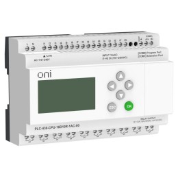 Модуль ЦПУ ПЛК 430 16 DI 10 RO 220В AC с Ethernet портом с экраном ONI PLC-430-CPU-16D10R-1AC-00