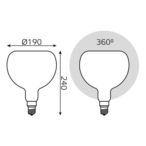 Лампа светодиодная филаментная Black Filament 10Вт A190 грушевидная матовая 4100К нейтр. бел. E27 89