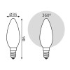 Лампа светодиодная филаментная Black Filament 9Вт свеча матовая 4100К нейтр. бел. E14 610лм диммир.