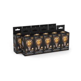 Лампа светодиодная филаментная Filament 5Вт шар 2700К тепл. бел. E14 400лм golden GAUSS 105801005