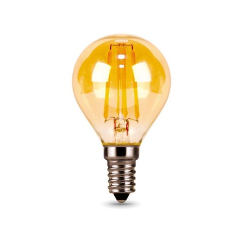 Лампа светодиодная филаментная Filament 5Вт шар 2700К тепл. бел. E14 400лм golden GAUSS 105801005