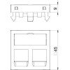 Корпус розетки компьютерной 2-м DTG-2RM RW1 для RJ45 OBO 6119292