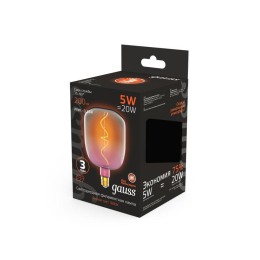 Лампа светодиодная филаментная Black Filament 5Вт V140 1800К тепл. бел. E27 200лм GAUSS 1010802105
