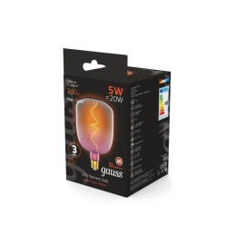 Лампа светодиодная филаментная Black Filament 5Вт V140 1800К тепл. бел. E27 200лм GAUSS 1010802105