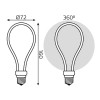 Лампа светодиодная филаментная Black Filament 4Вт контурная Artline A72 матовая 2700К тепл. бел. E27