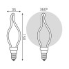 Лампа светодиодная филаментная Black Filament 4Вт контурная Artline свеча матовая 2700К тепл. бел. E