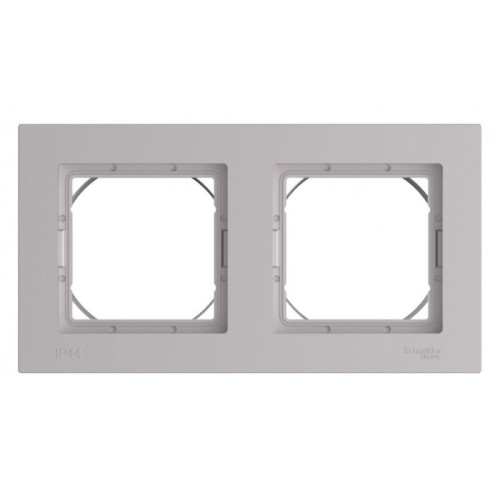 Рамка 2-пост. AtlasDesign Aqua IP44 алюм. SE ATN440302