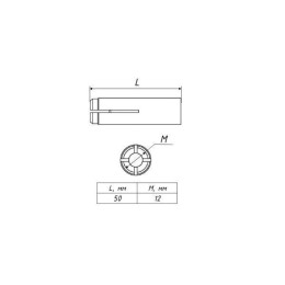 Анкер стальной забивной М12 EKF aszm12