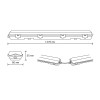 Светильник Lite G13 IP65 1276х60х55мм ДСП линейный для LED ламп 1х1200мм GAUSS 909437112